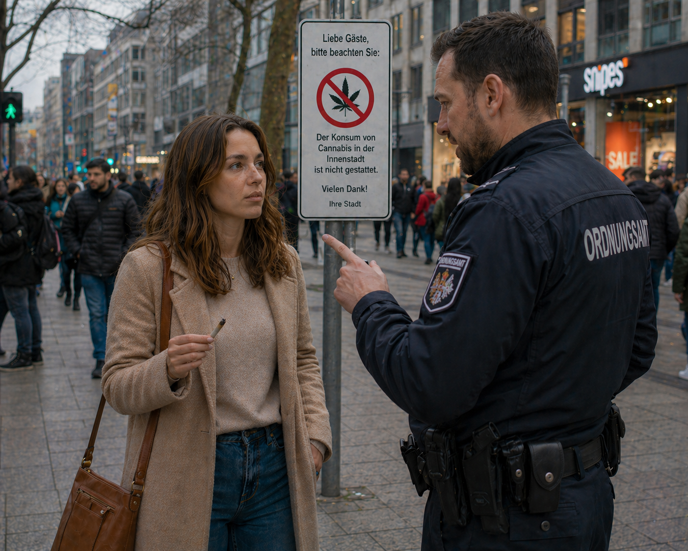 Rules sign in a public place in Germany